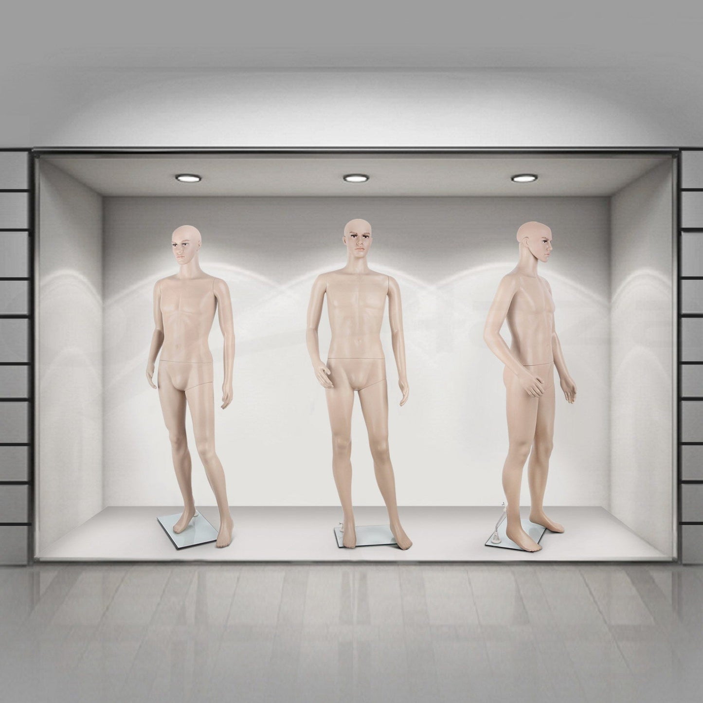 Full Body Mannequin Female Male Clothes Display Torso White Black Adjustable 185 - Simply Homeware