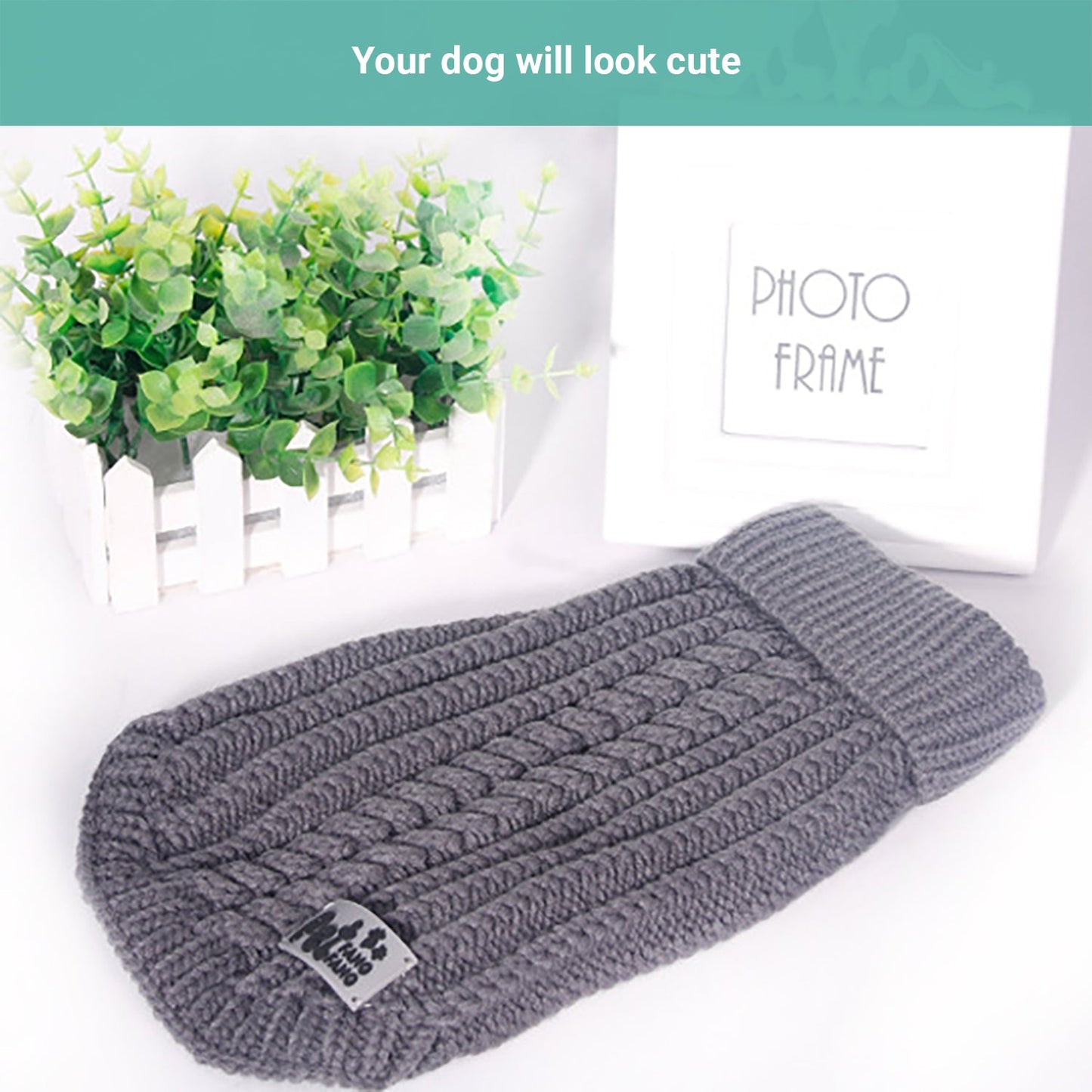 Pipers Dog Sweater Pet Clothes Coat Turtleneck Knitwear Classic Winter Warm