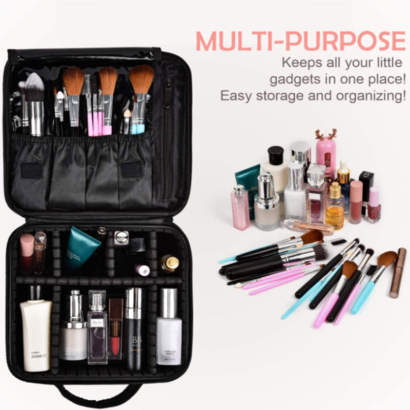 Lebeau Travel Makeup Train Case Cosmetic Train Organizer Portable Artist Storage