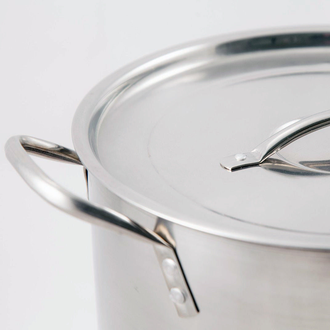 4 Piece Stainless Steel Stock Pot Set Stockpot Lids Cooking Kitchen Cookware