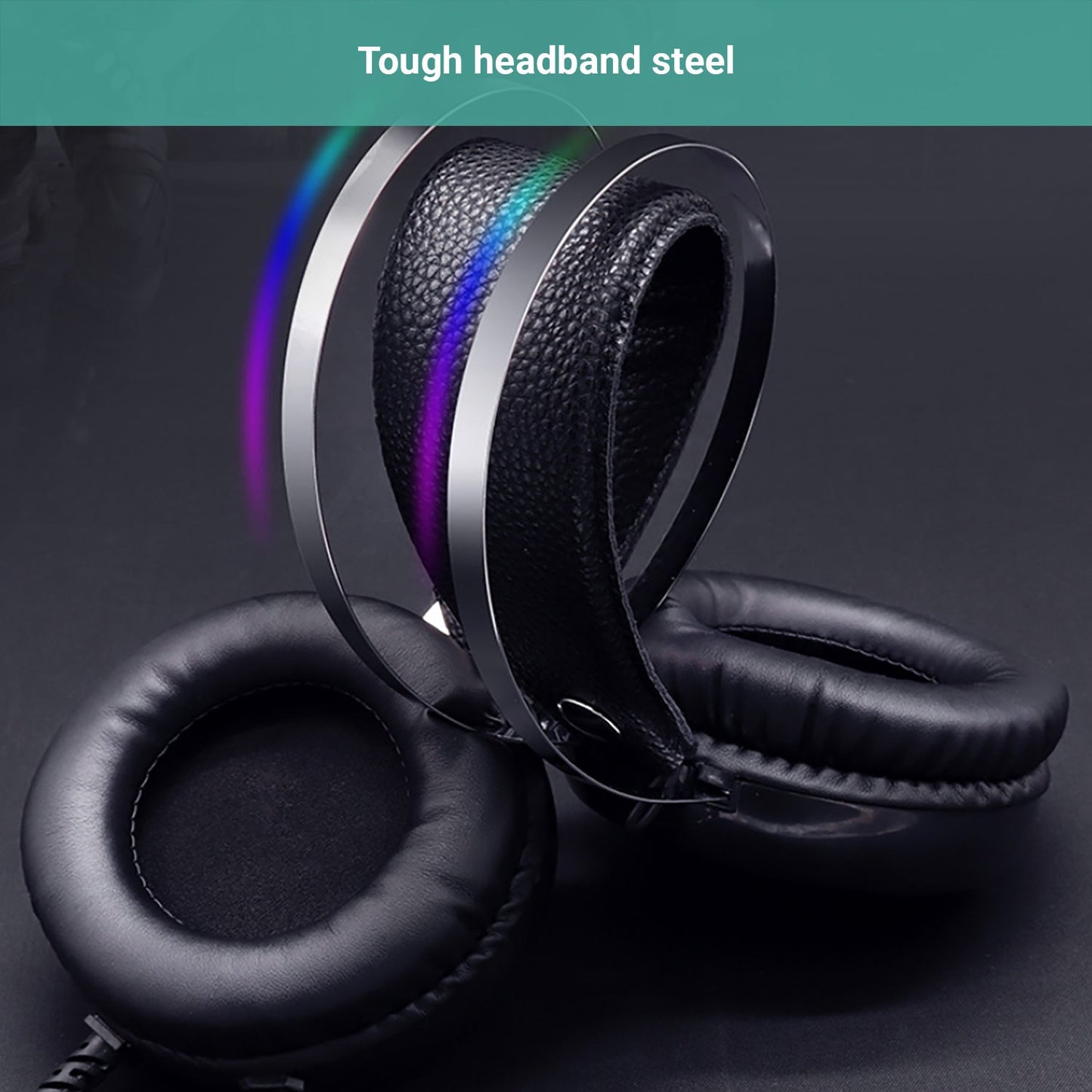 Kartech Gaming Headset Wired Game LED Light Headphones Microphone Noise Cancel