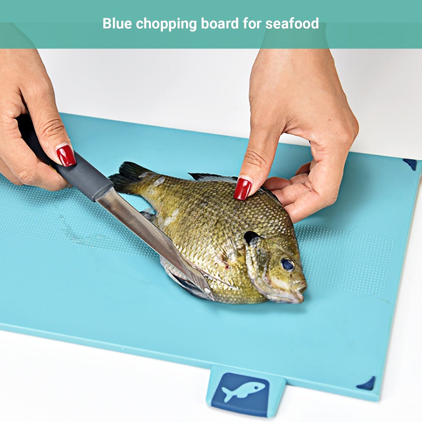 Lecluse Chopping Boards Knives Set Kitchen Cutting Base Stand Rack Non-Slip