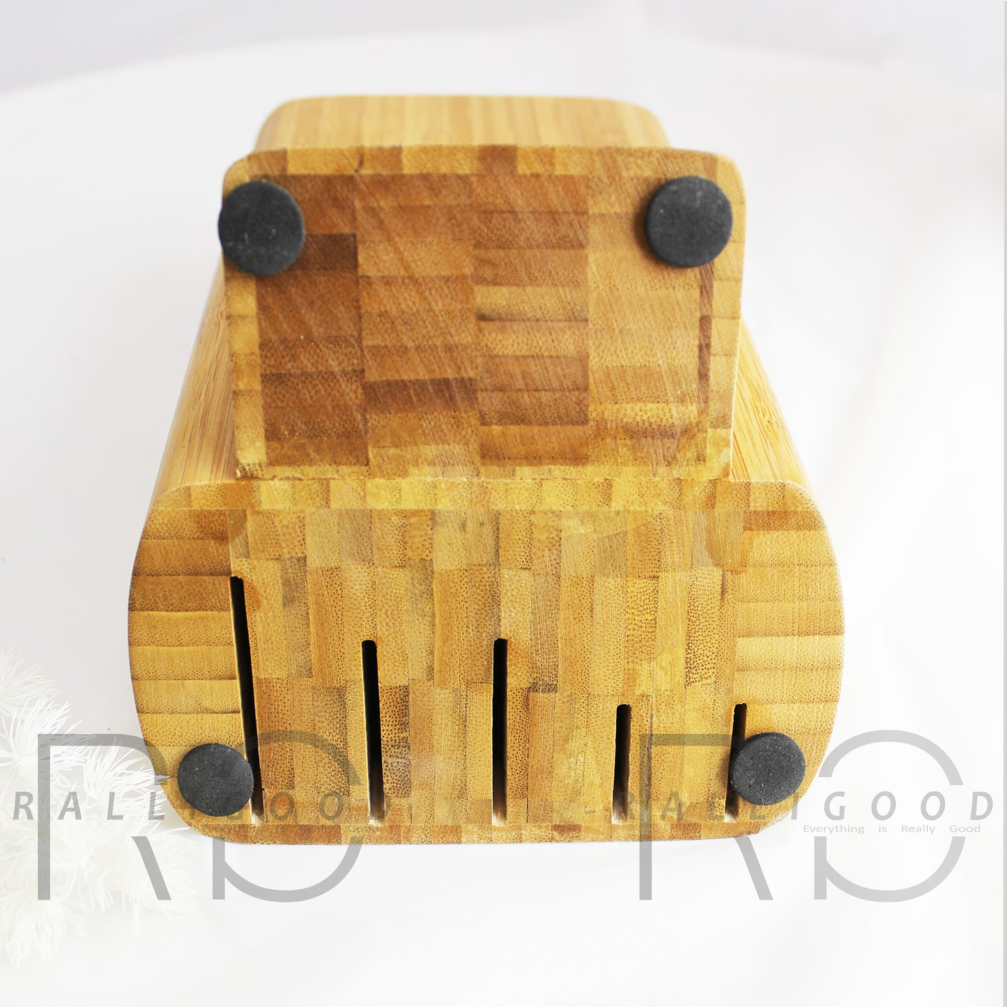 Knife Holder Stand Metal Wood Block Separator Set Scissors Chef Bread Kitchen