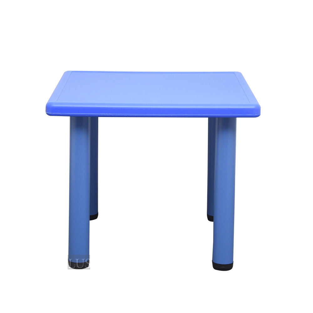 Kids Table Children 4 Chairs Plastic Activity Set Play Outdoor Large Red 60x60cm