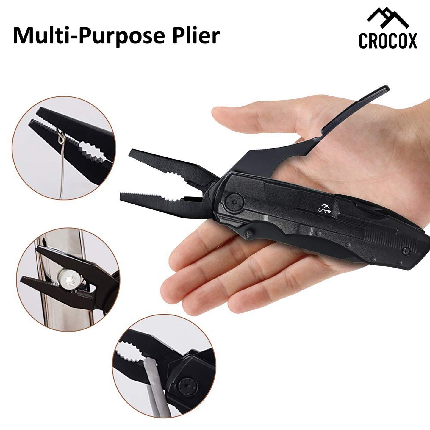 Crocox Mini EDC Folding Knife Utility Set Pocket Survival Tools Hunting Tactical