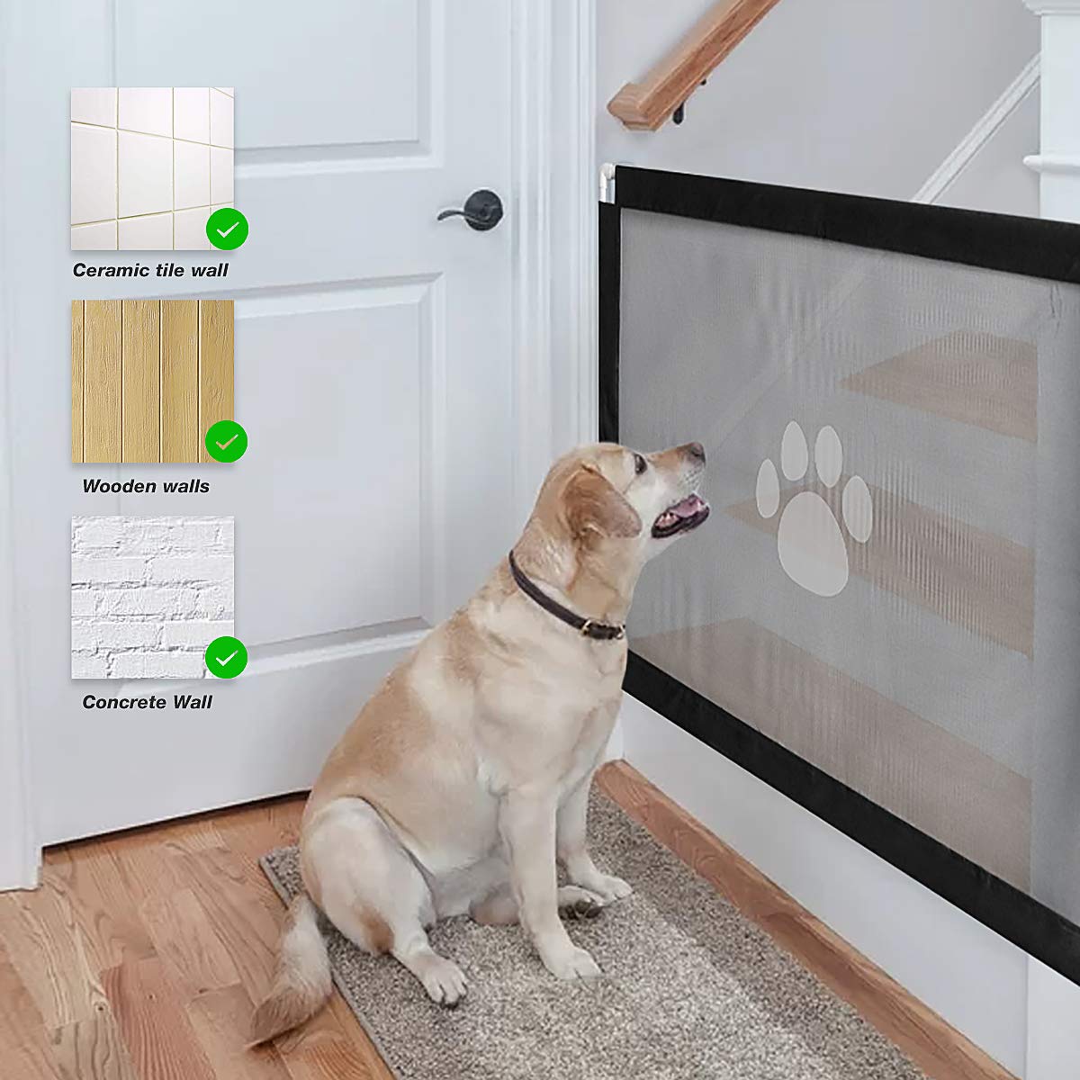 Pipers Pet Mesh Gate Dog Cat Enclosure Baby Guard Safety Barrier