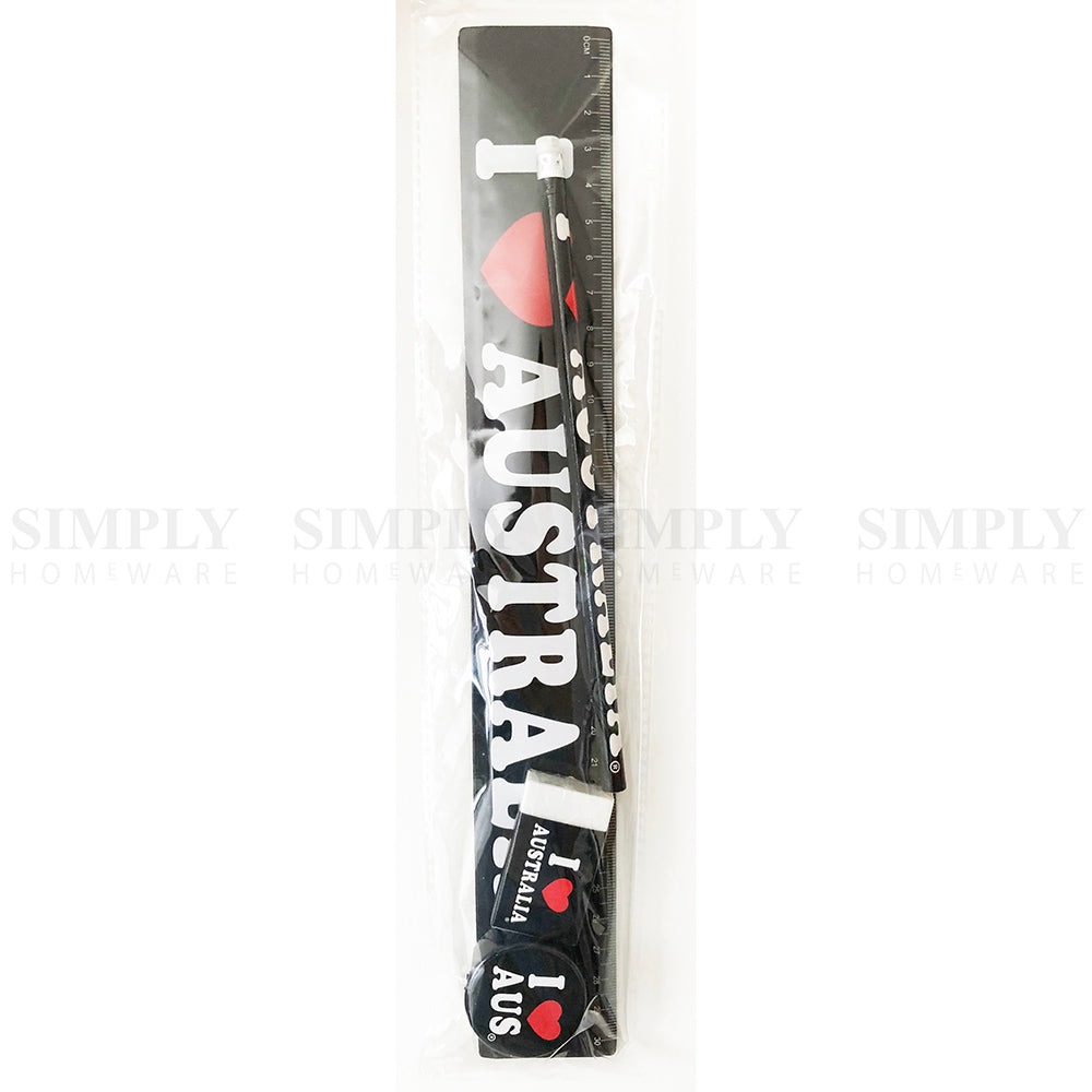 Australian Souvenirs Ruler Set Pencil Rubber Sharpener Art Aussie Bulk Gift AU - Simply Homeware