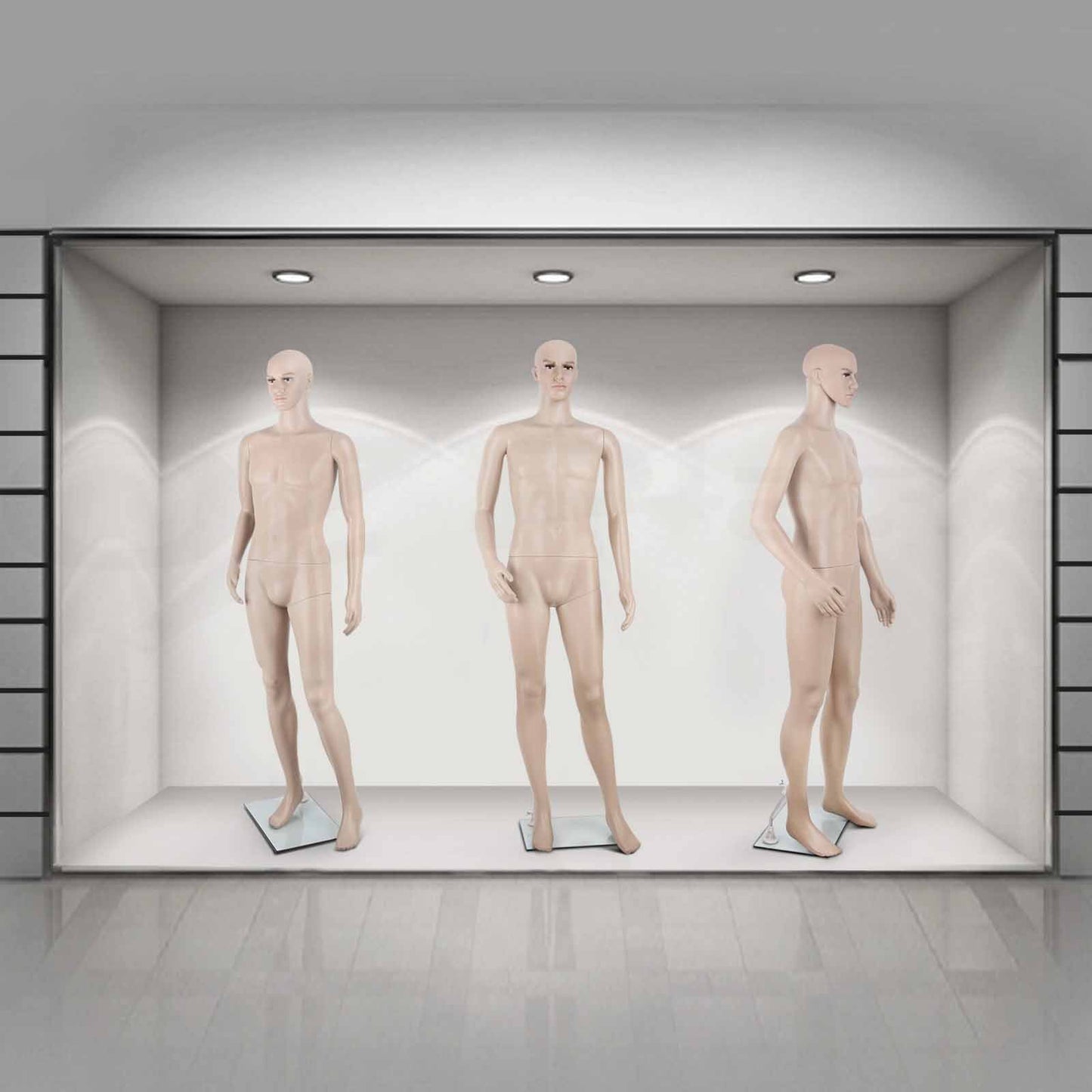 Full Body Mannequin Female Male Clothes Display Torso White Black Adjustable 185 - Simply Homeware