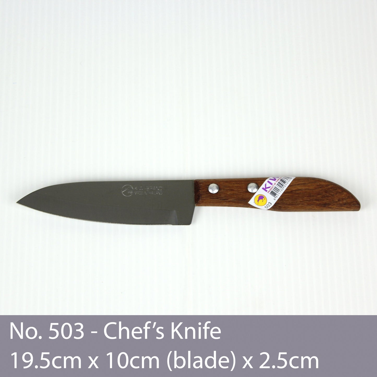 No. 503 KIWI Knife Kitchen Chef Knives Stainless Steel Blade Cook Cleaver Wood