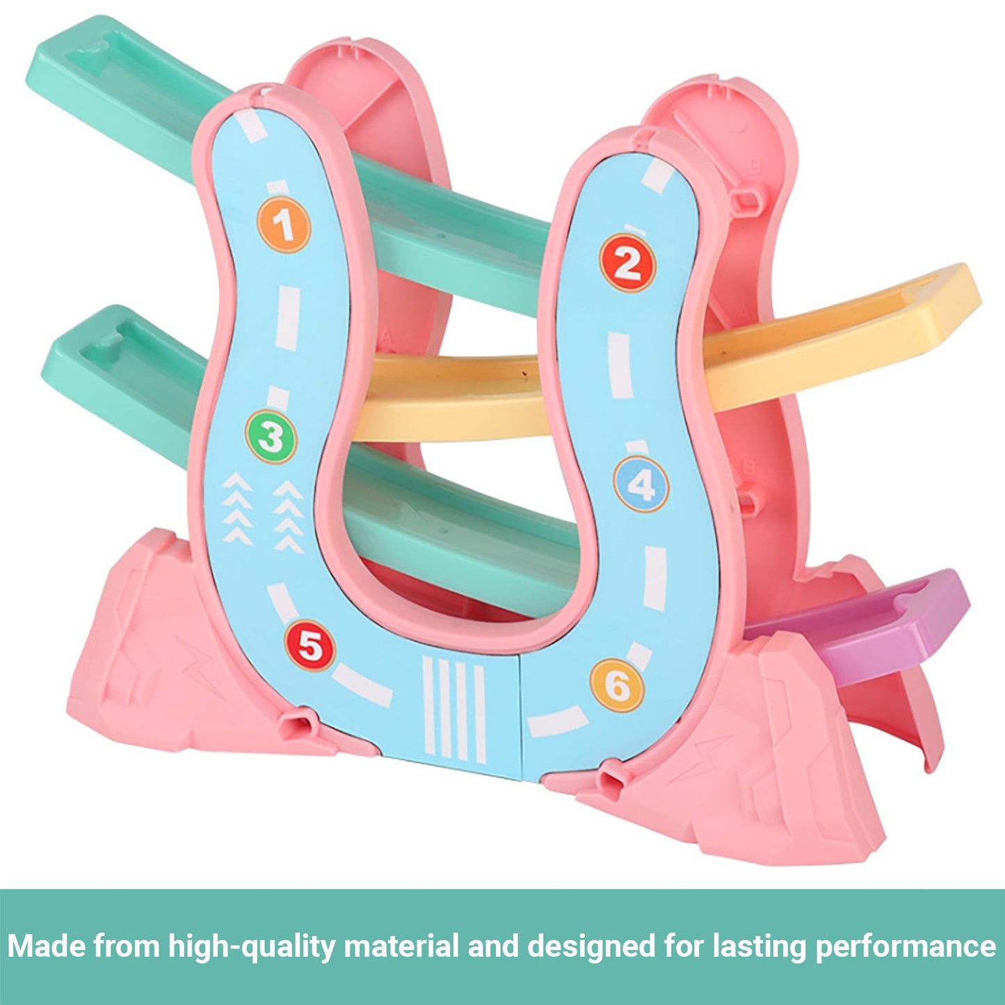 Truboo Kids Car Track Toy Gliding Playset Vehicle Race Rail Slider Boy Toddlers