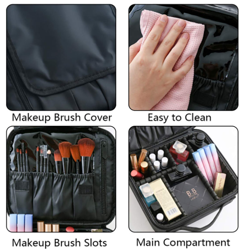 Lebeau Travel Makeup Train Case Cosmetic Train Organizer Portable Artist Storage