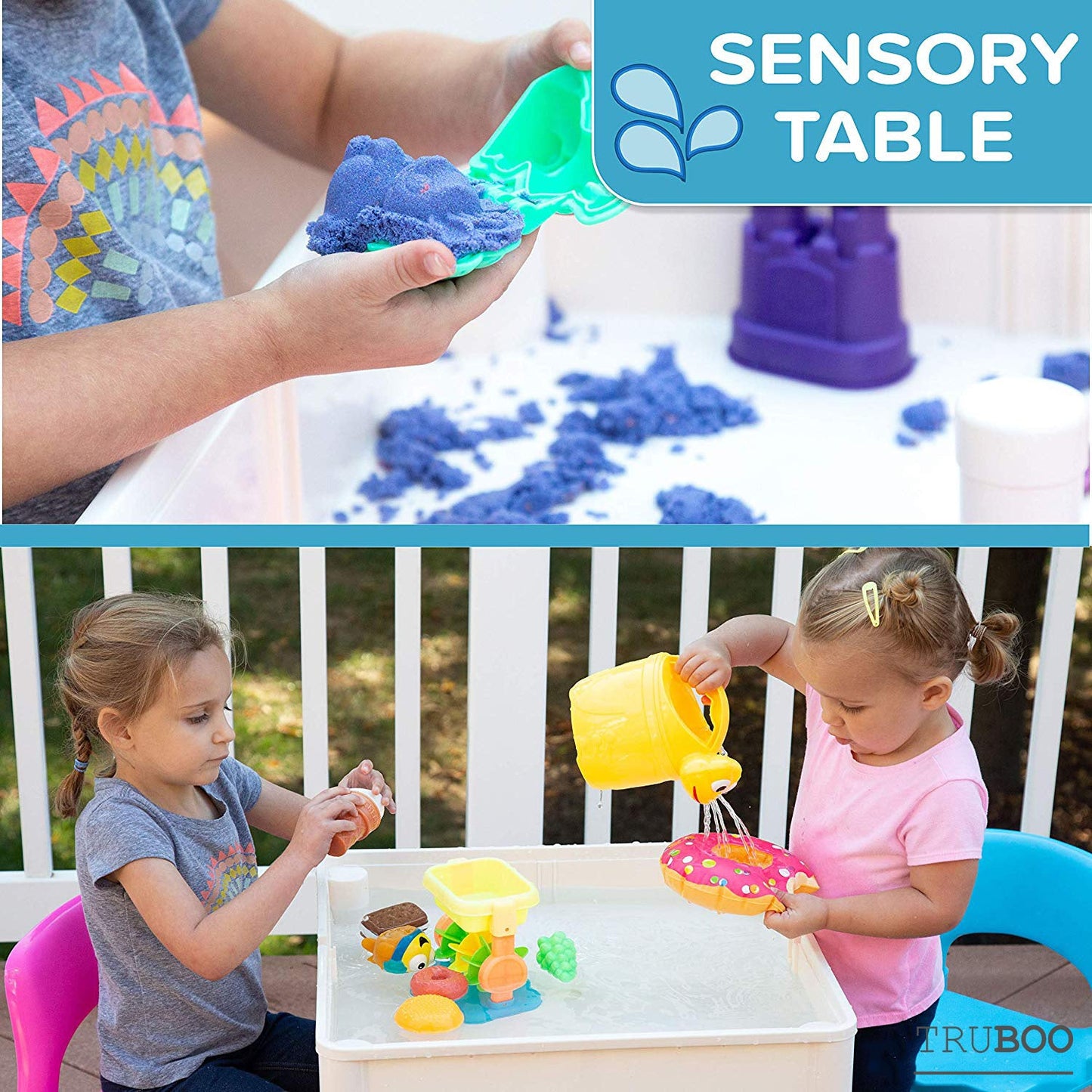 Truboo Building Blocks Kids Table and Chairs Set Toy Bricks Activity Play Baby