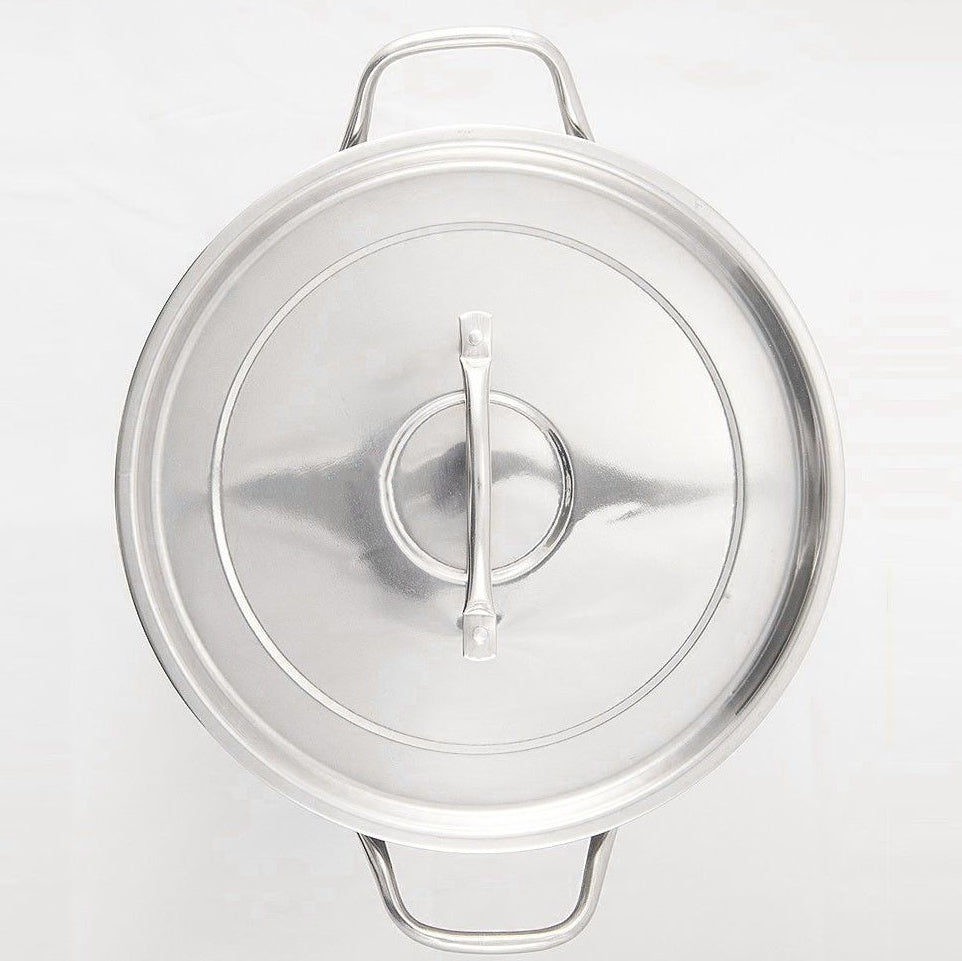 4 Piece Stainless Steel Stock Pot Set Stockpot Lids Cooking Kitchen Cookware