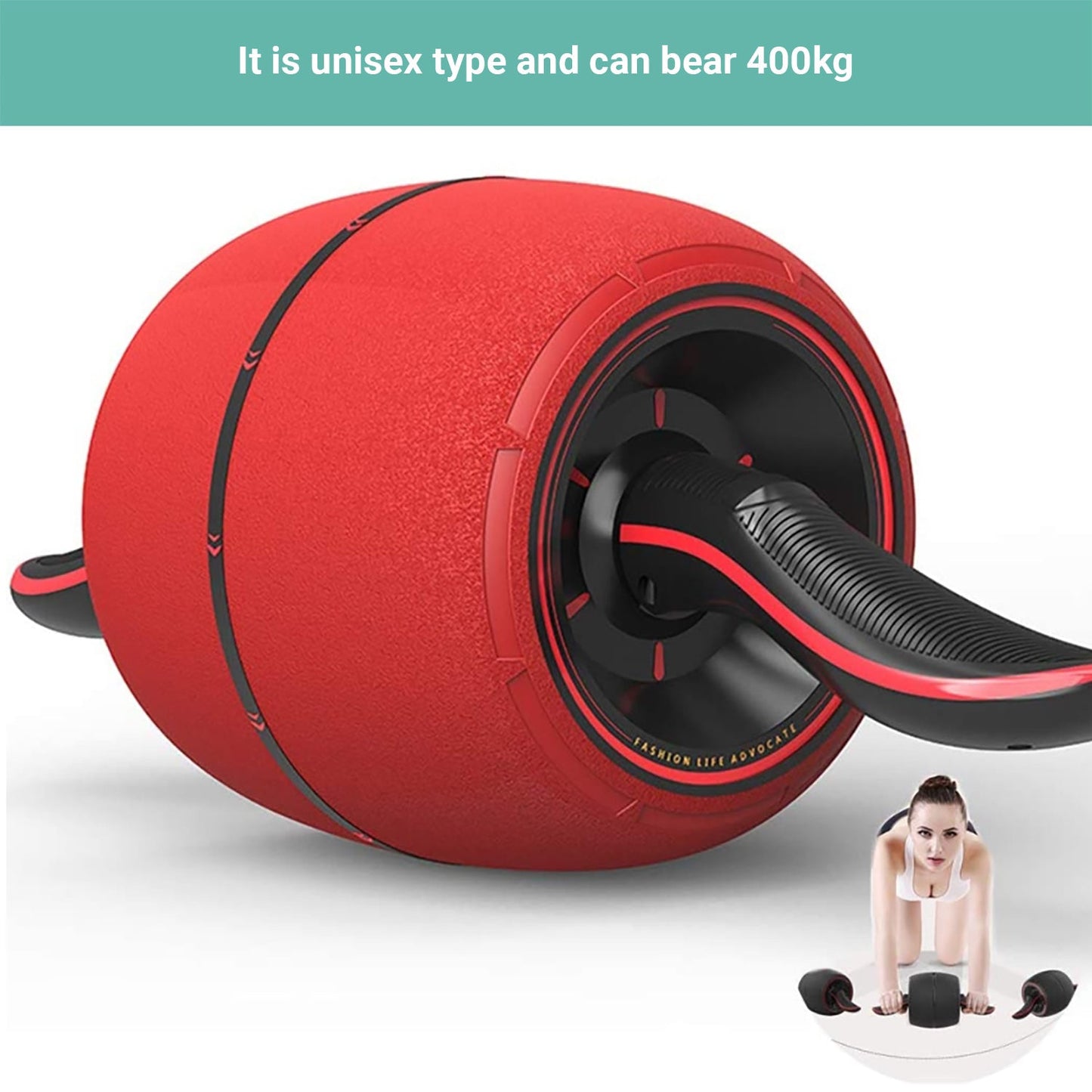 Permafit AB Roller Wheel Abdominal Exercise Trainer Workout Equipment Home Gym