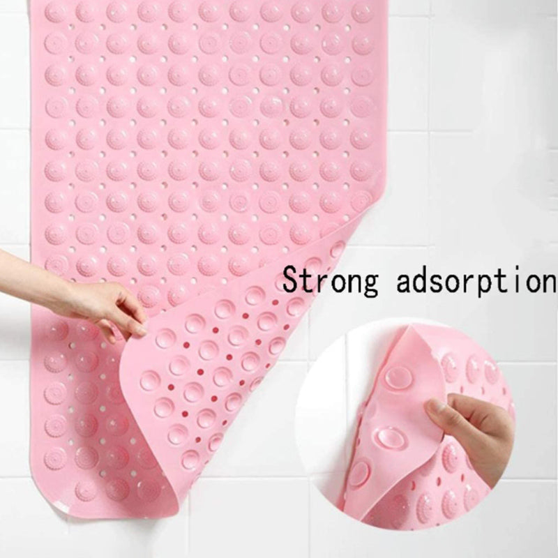 Lecluse Bath Tub Shower Mat Non-Slip Latex Free Bathtub Mat Suction Cups Machine