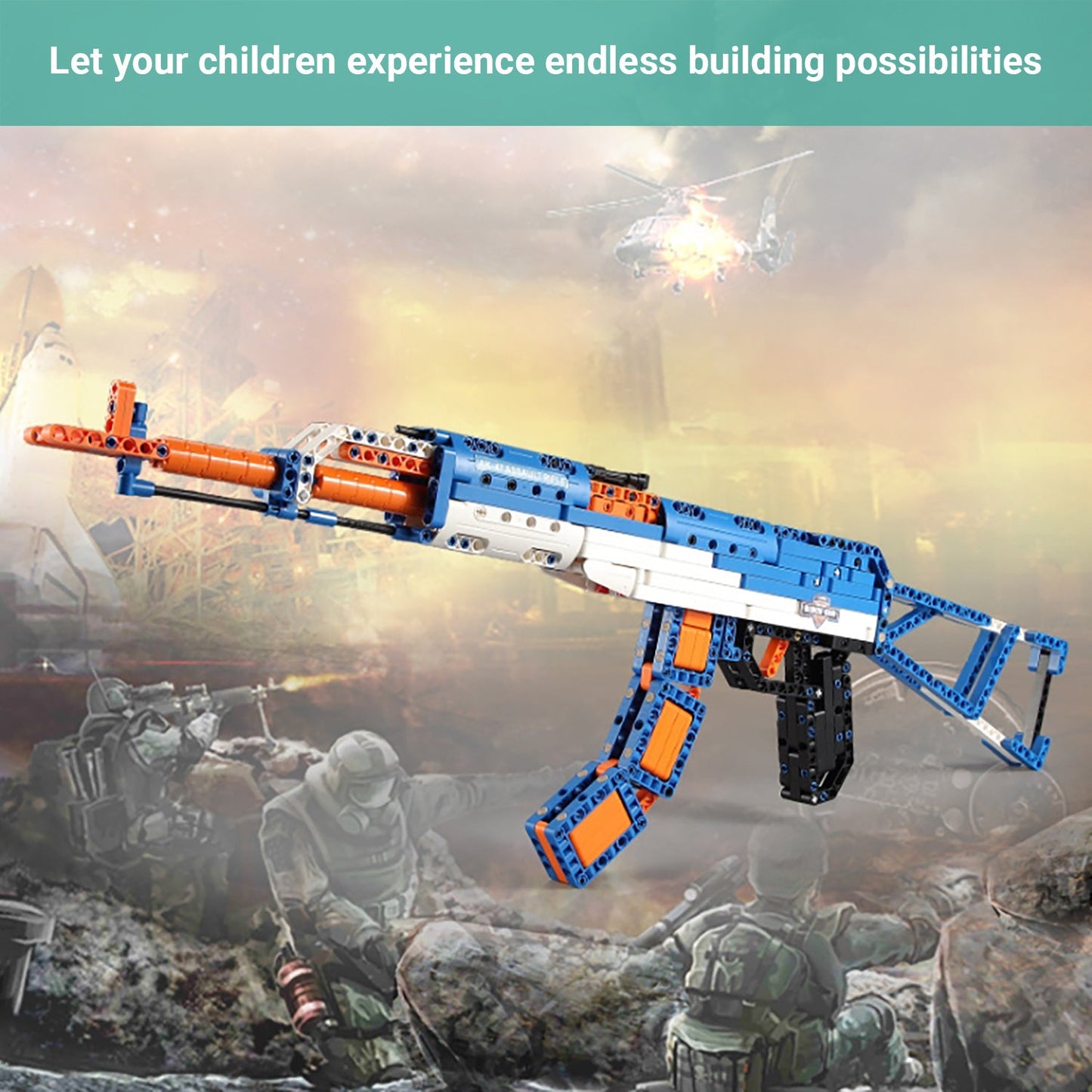 Truboo Building Blocks Gun Toy Kids Bricks Adult Army DIY Model AK-47 MP5 M4A1