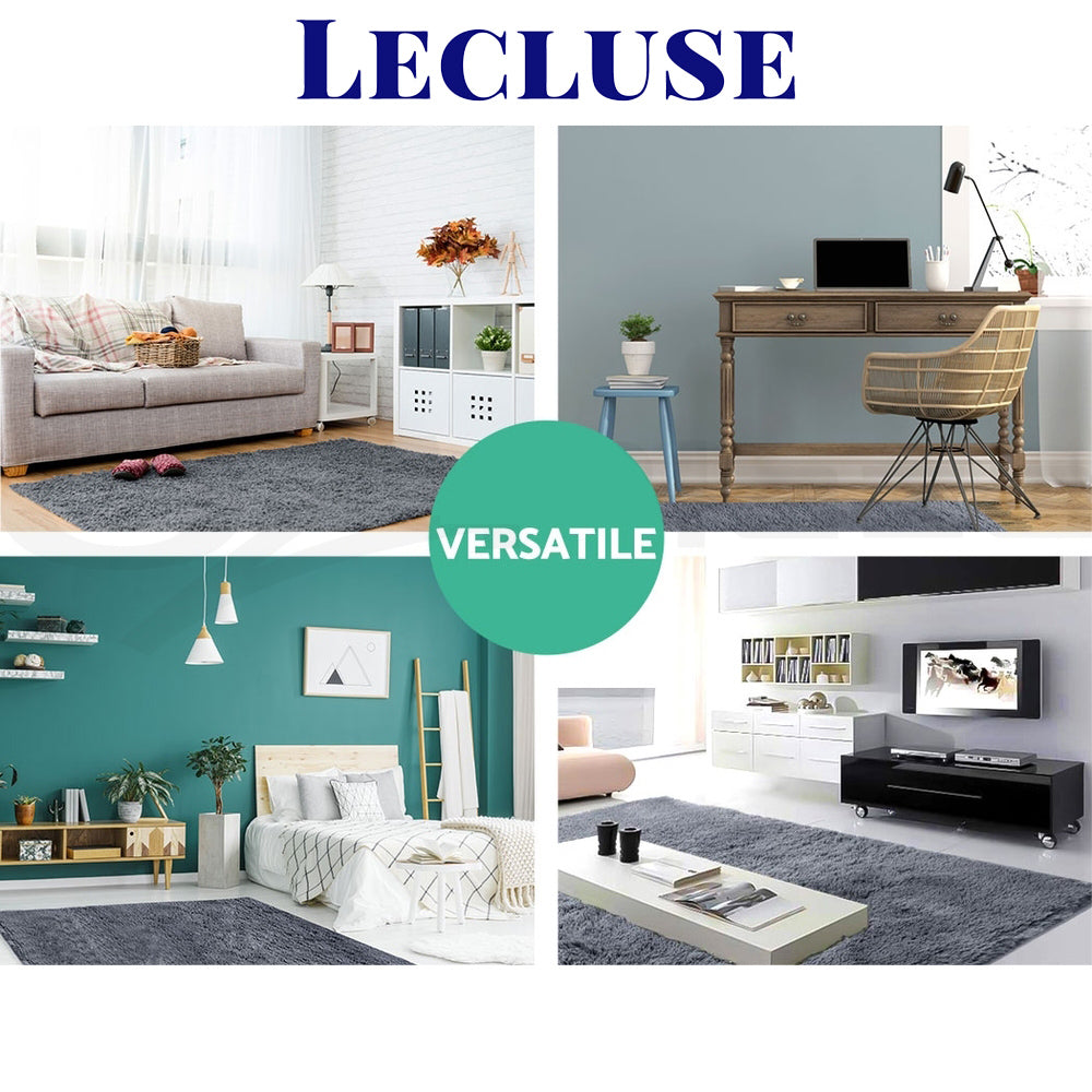 Lecluse Rugs Round Shaggy Floor Carpets Extra Large Lounge Couch Non Slip Area