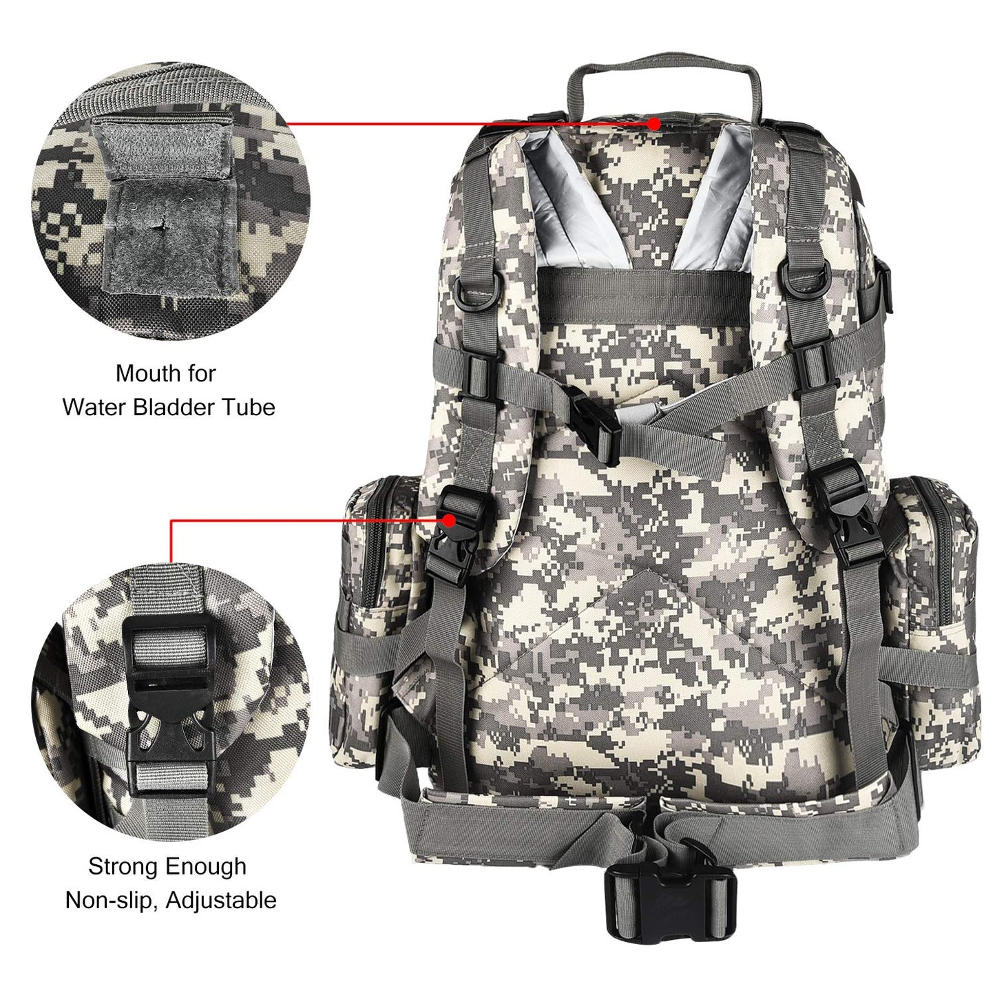 Crocox MOLLE Tactical Backpack Bag Military Pouches Rucksack Canvas Army Hiking