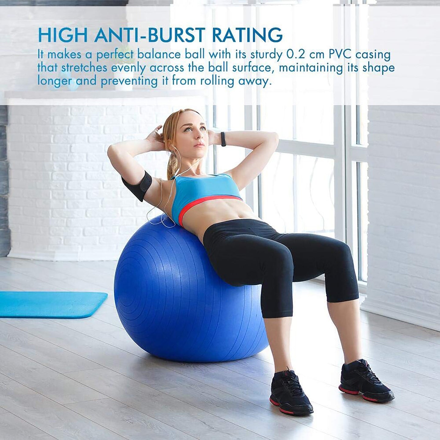 Permafit Yoga Spiky Ball Gymnastic Exercise Fitness Balance Strength With Pump