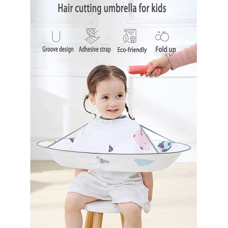 Truboo Children Haircut Cloth Kid Haircut Cape Umbrella Cloak Hair Catcher Kids