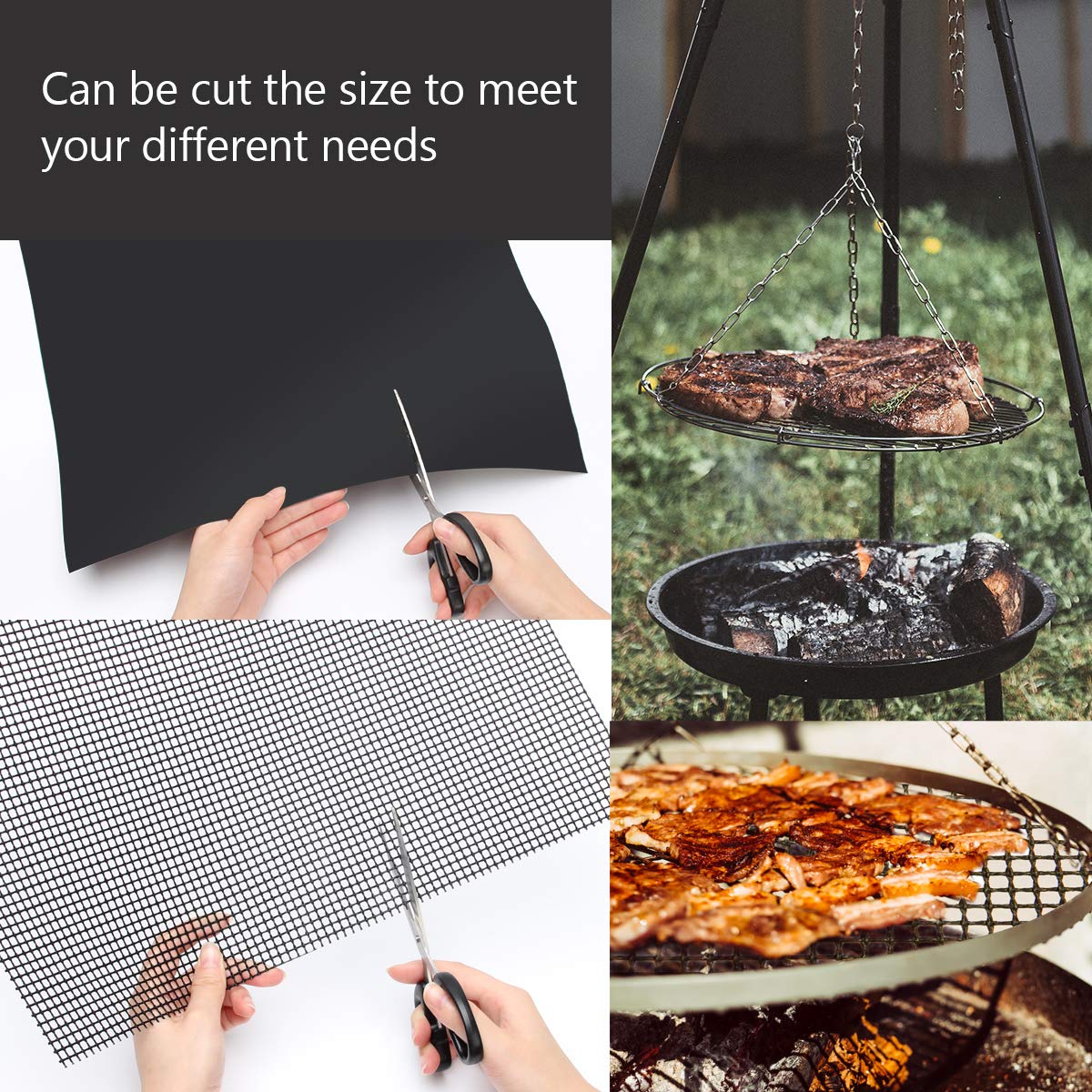 Landen BBQ Mesh Grill Mat Non-Stick Liner Cooking Barbecue Sheet Wire Baking Pad