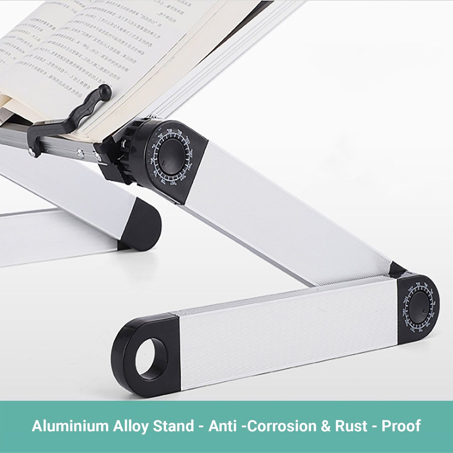 Lineguard Book Stand Adjustable Document Holder Foldable Reading Desk Study Work