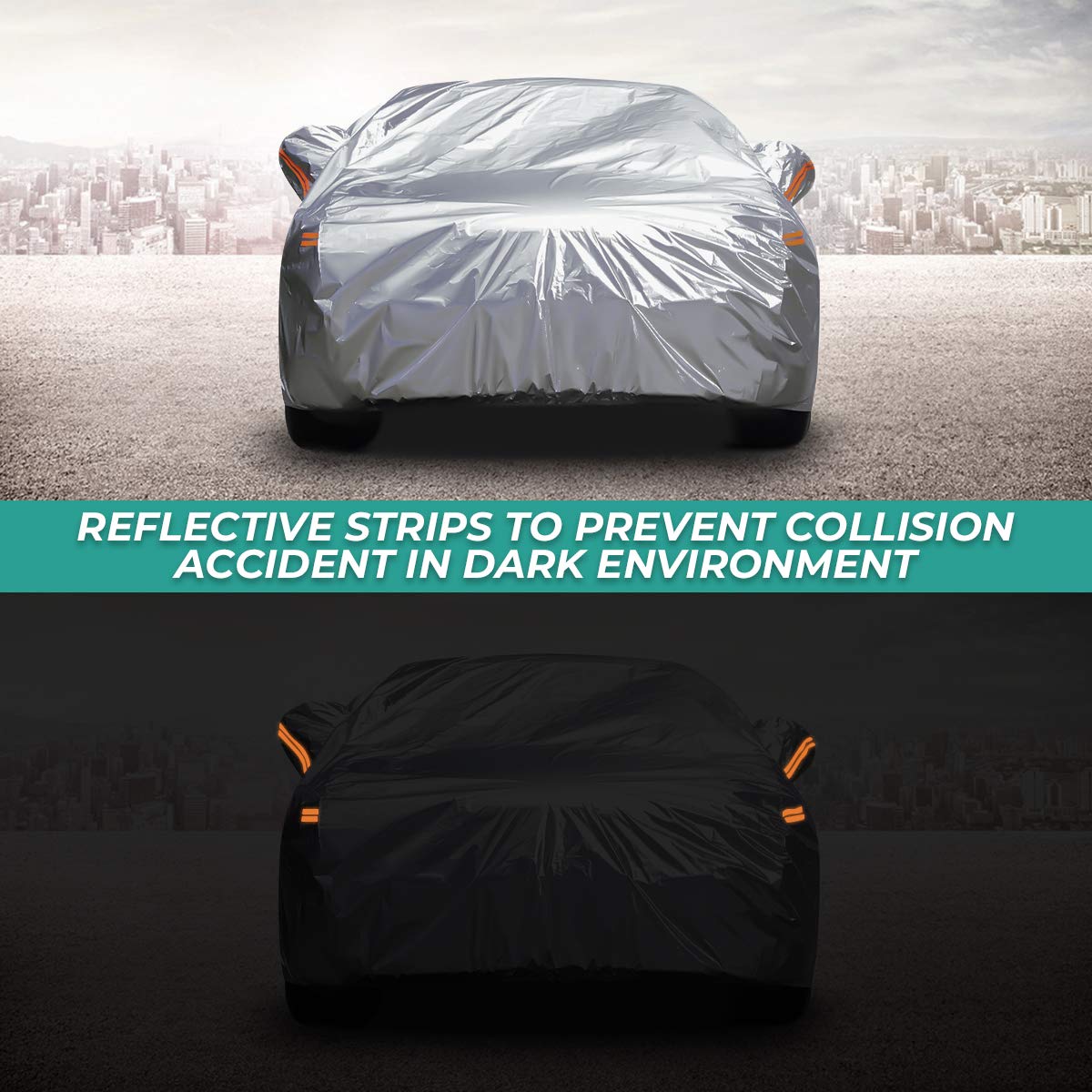 Oxford Cloth Car Cover Hatchback Lightweight Waterproof Dust Hail Universal S