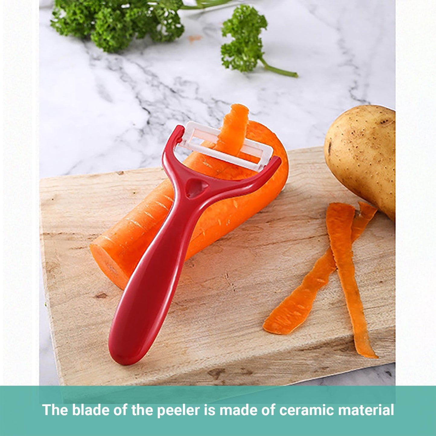 Lecluse Kitchen Knife Set Chef 5Pcs Block Cooking Cutting Peeler Scissors