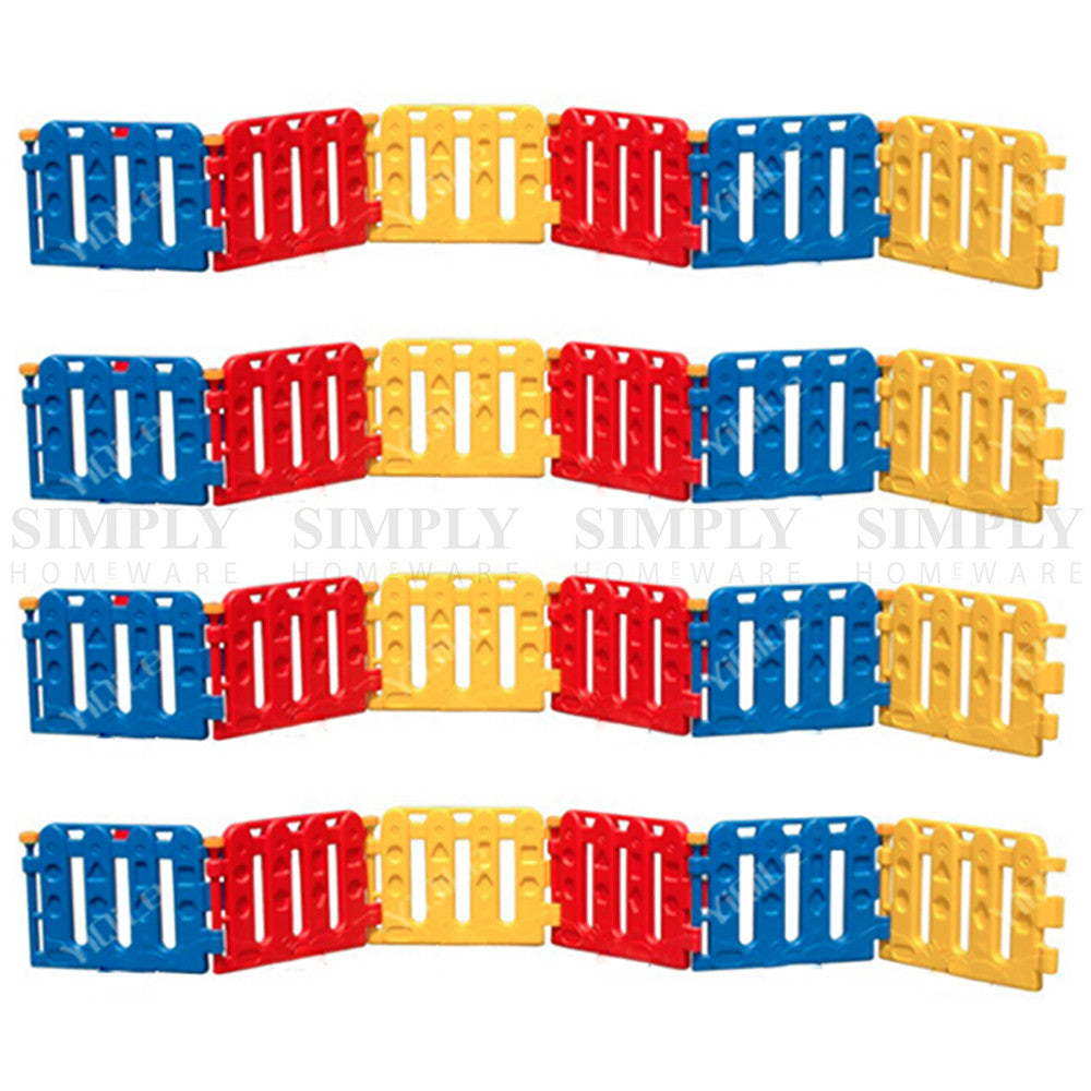 Baby Playpen Toddler Child Kids Play Pen Plastic Pit Fence Outdoor Fun 6 Panels - Simply Homeware