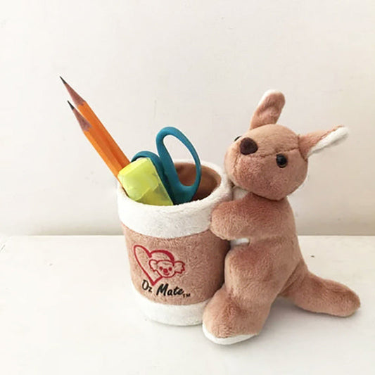 Australian Souvenirs Stationery Holder Organiser Penholder Cup Kangaroo Koala