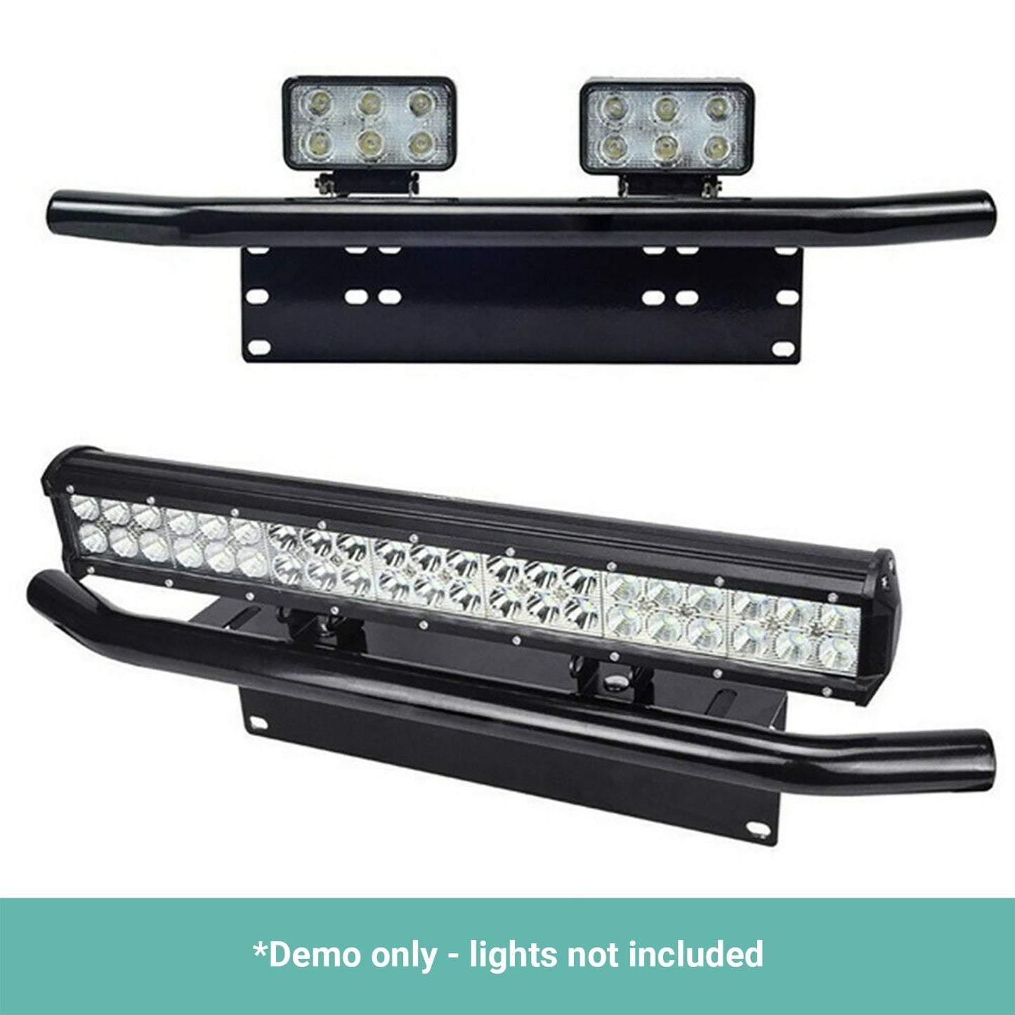 Kartech Bullbar Mounting Bracket Light License Plate Holder Mount Universal LED