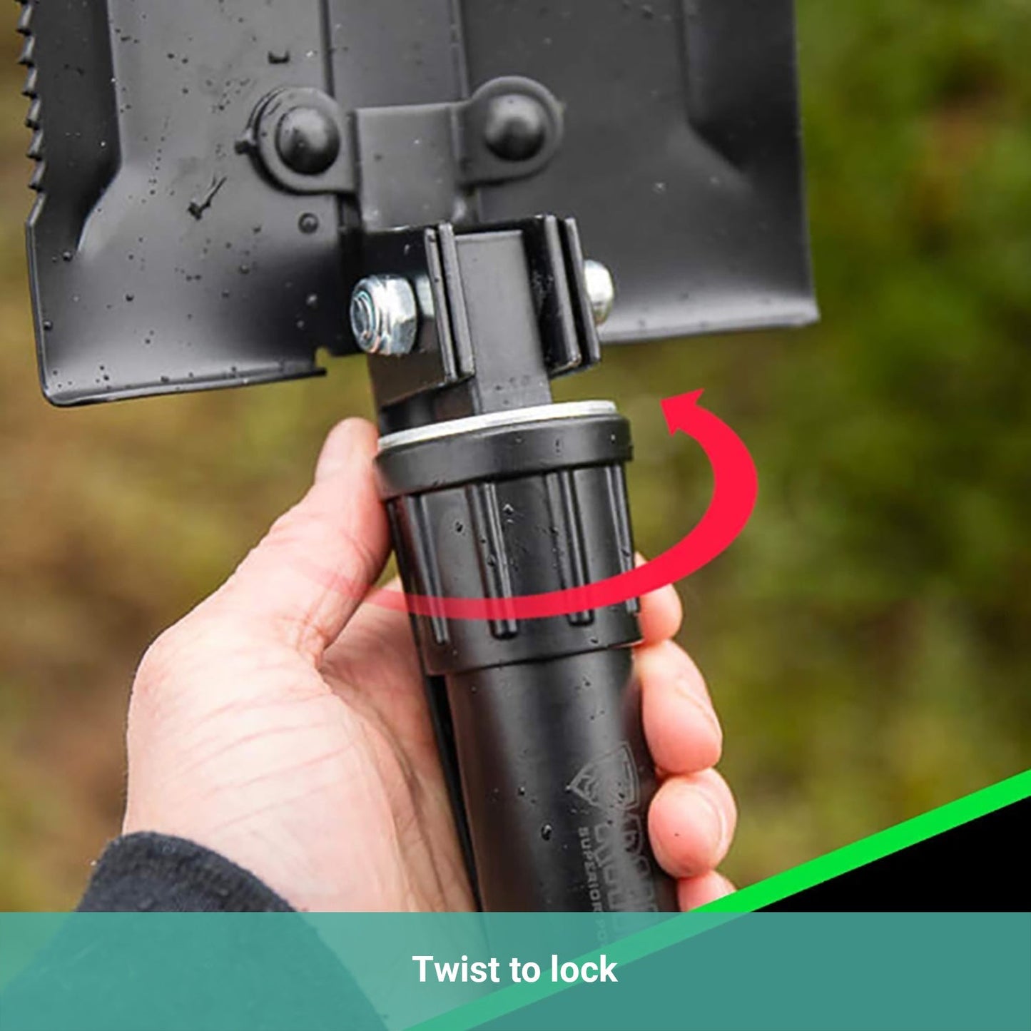 Crocox Folding Shovel Military Portable Tool Garden Spade Outdoor Hiking Pouch