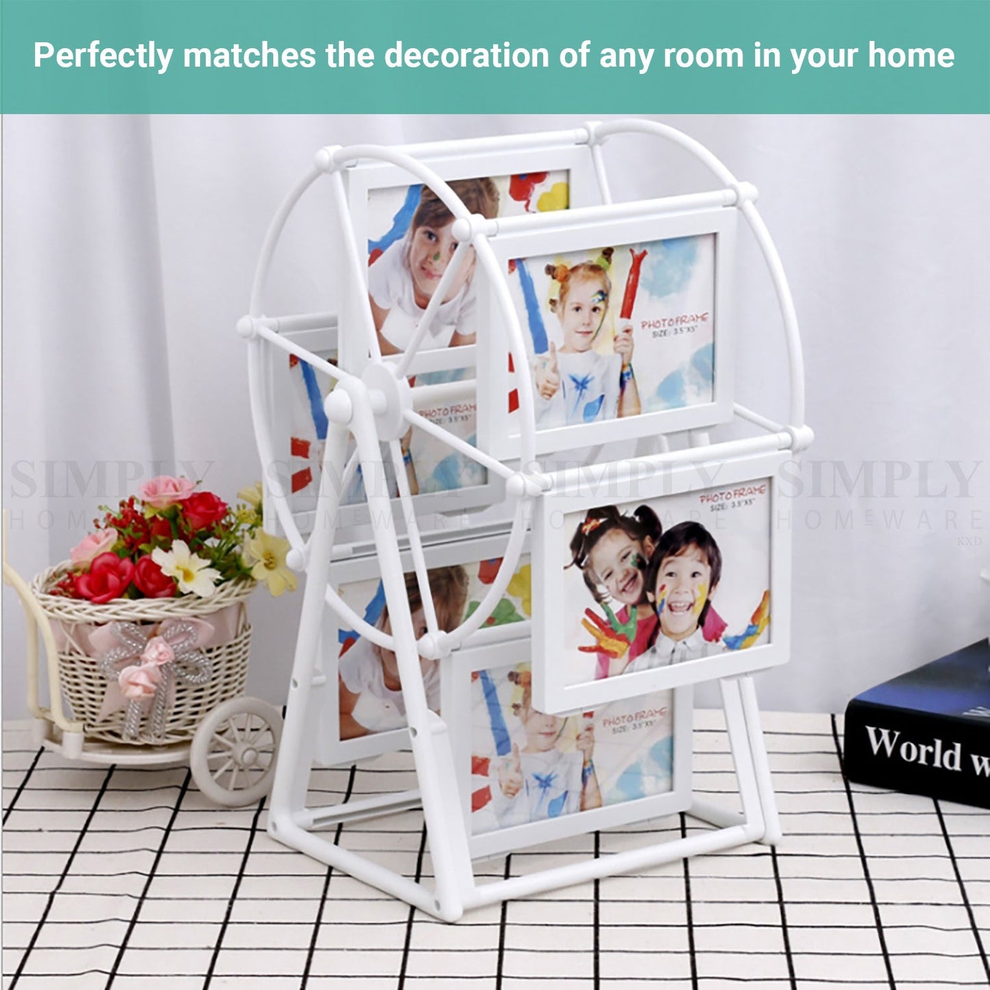Lineguard Ferris Wheel Photo Frame Rotating Picture Platform Windmill Display