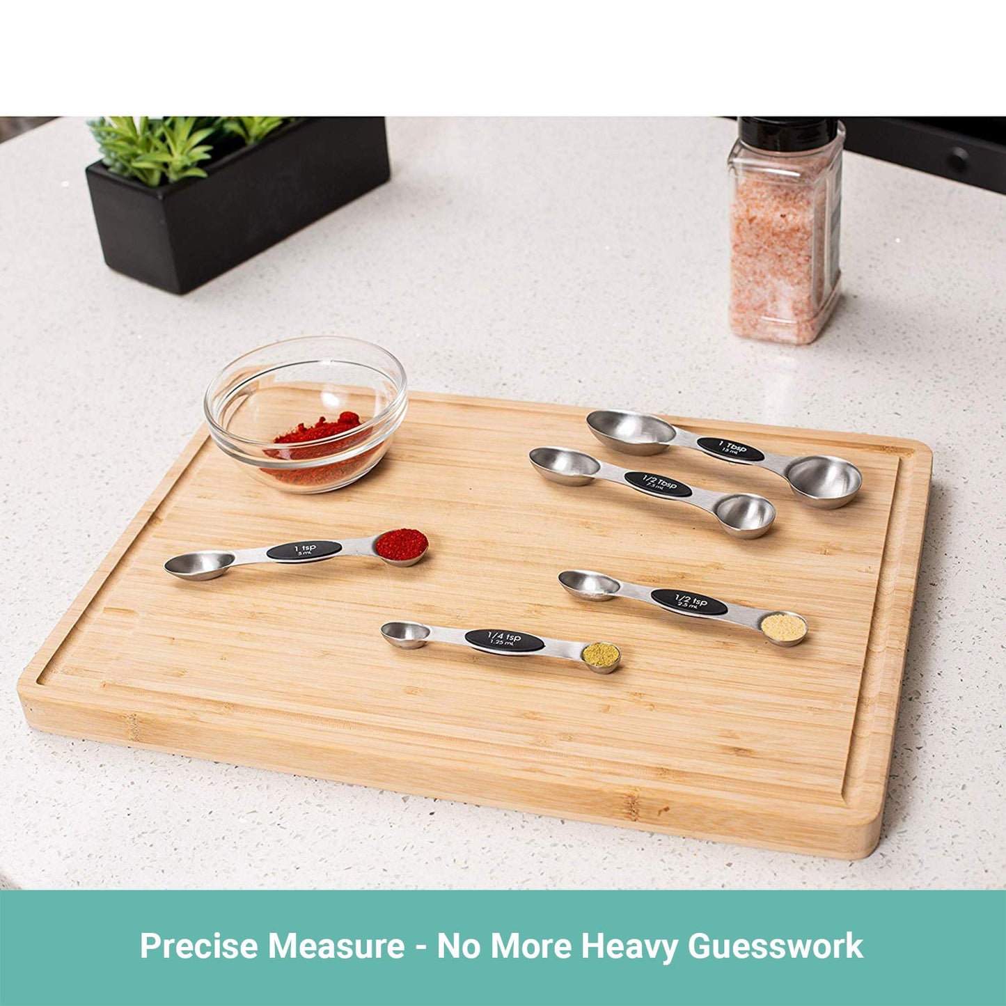 Lecluse Stainless Steel Measuring Spoons Cups Set Metal Tablespoon Tools 11PCS