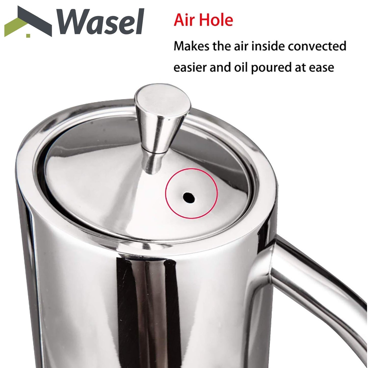 Wasel Kitchen Oil Bottle Stainless Steel Dispenser Olive Vinegar Pourer Spray