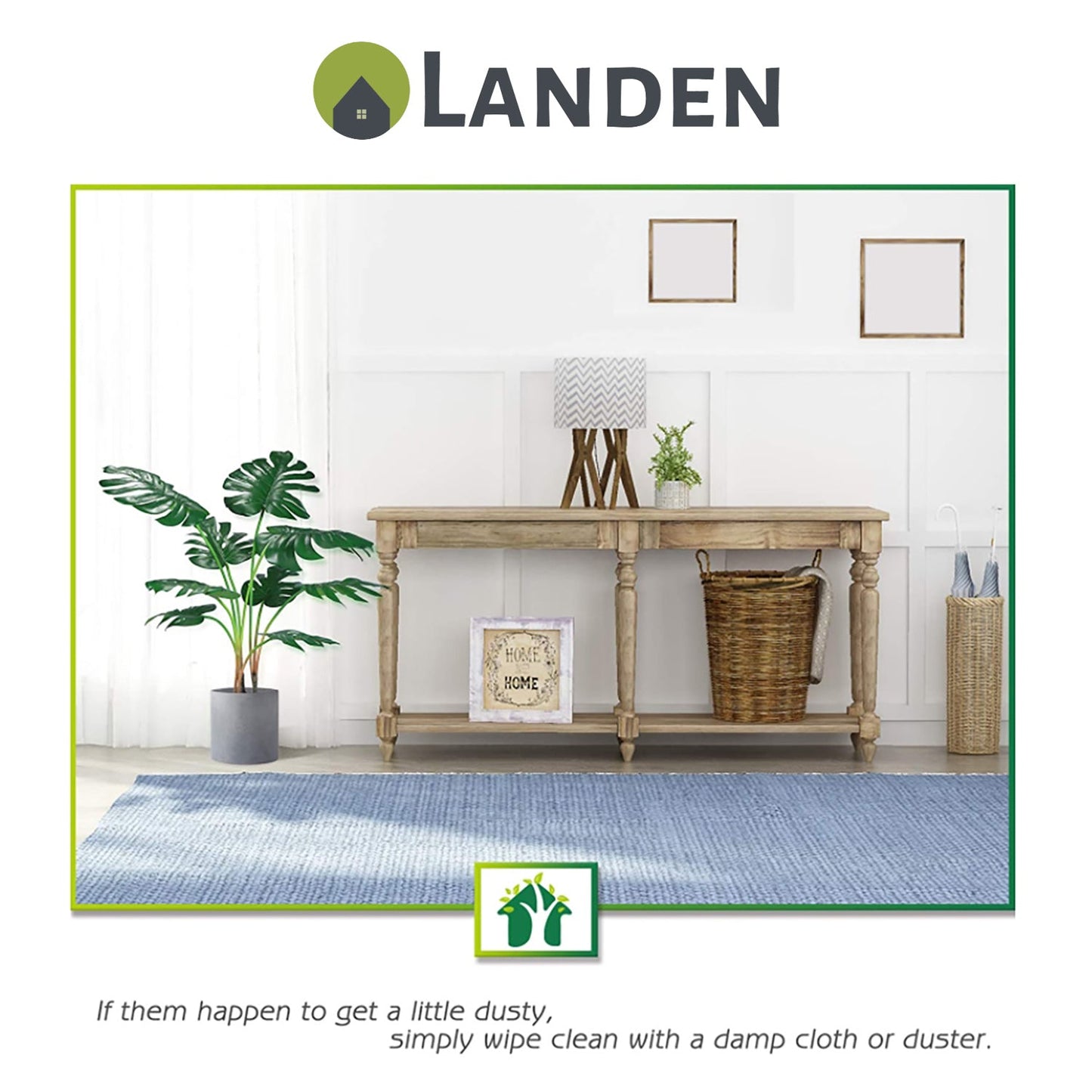 Landen Artificial Plants Fake Monstera Palm Leaves Real Touch Home Decoration