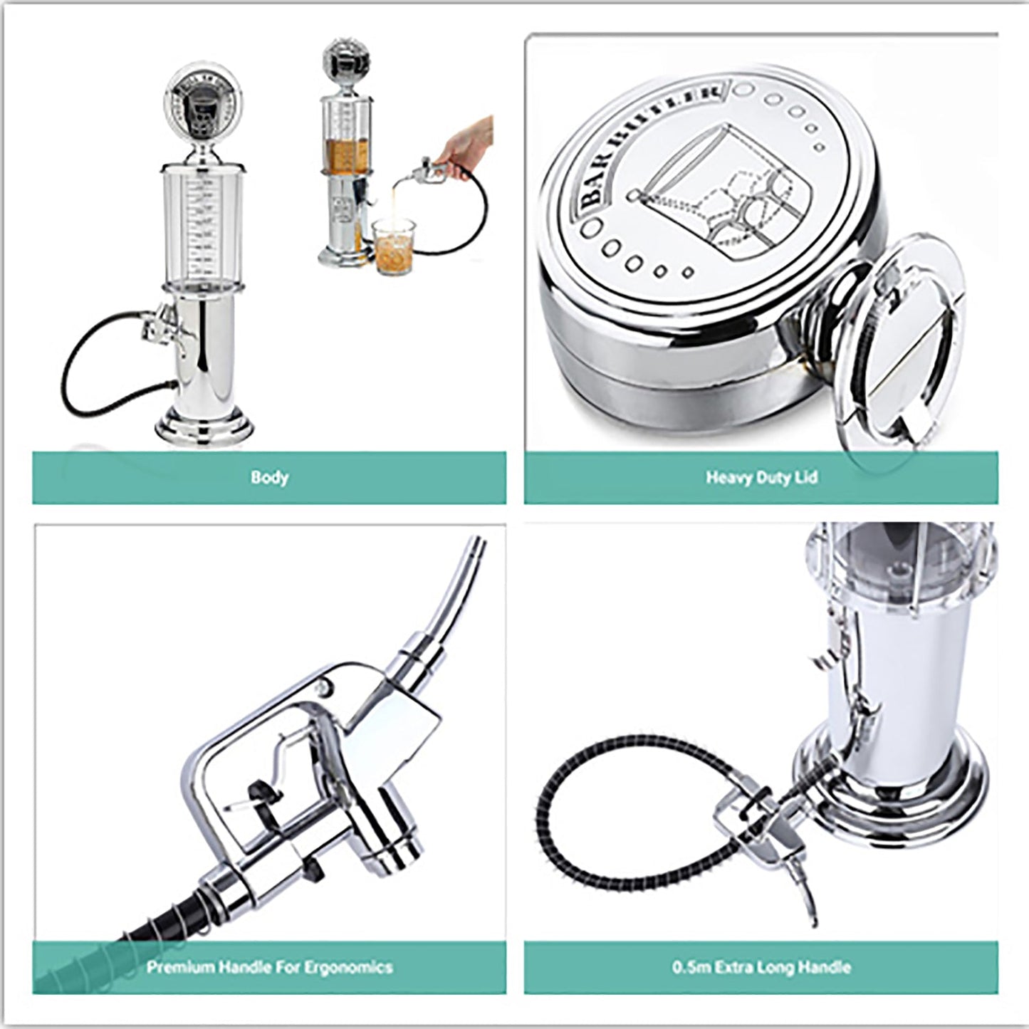 Pardy Beer Dispenser Bar Tap Wine Gas Station Vessel Pump Globe Water Machine