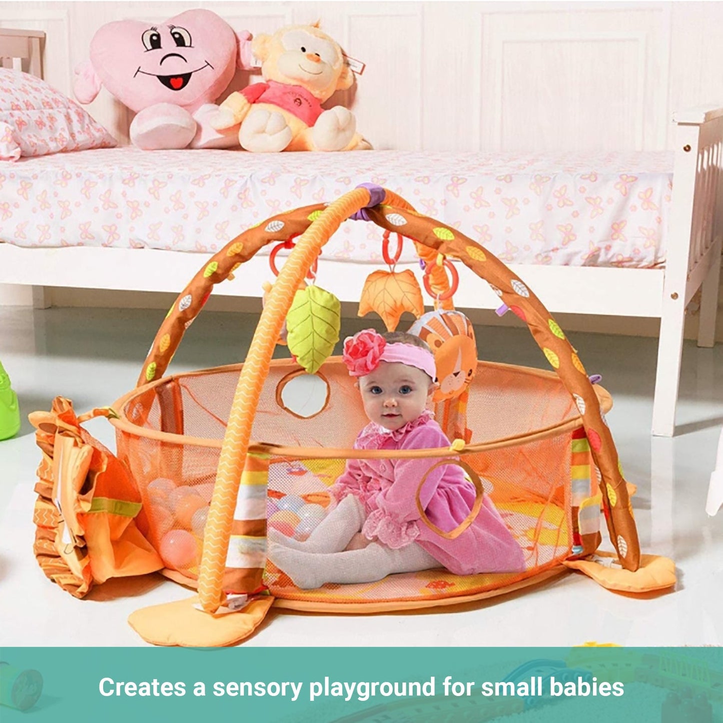 Truboo 3 in 1 Baby Activity Gym Infant Play Floor Mat Ball Pit Toys Fitness