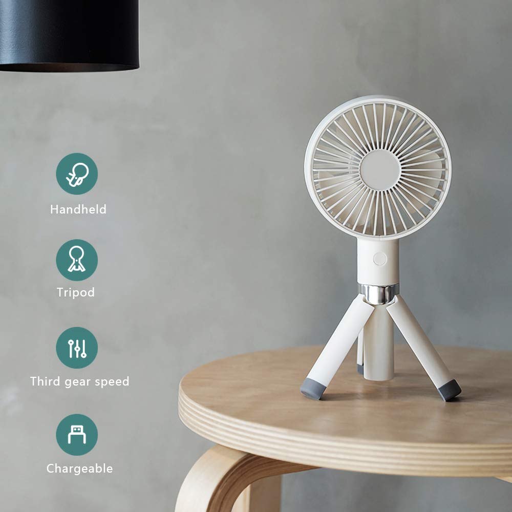 Kartech Rechargeable Mini USB Fan Battery Operated Portable Handheld Desk Quiet