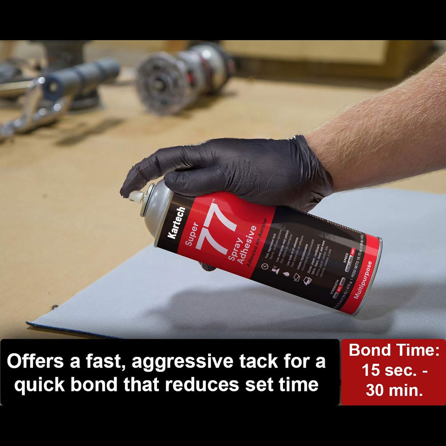 Kartech Spray Adhesive Glue Super Contact Strong Aerosol Can Wall Acoustic Foam