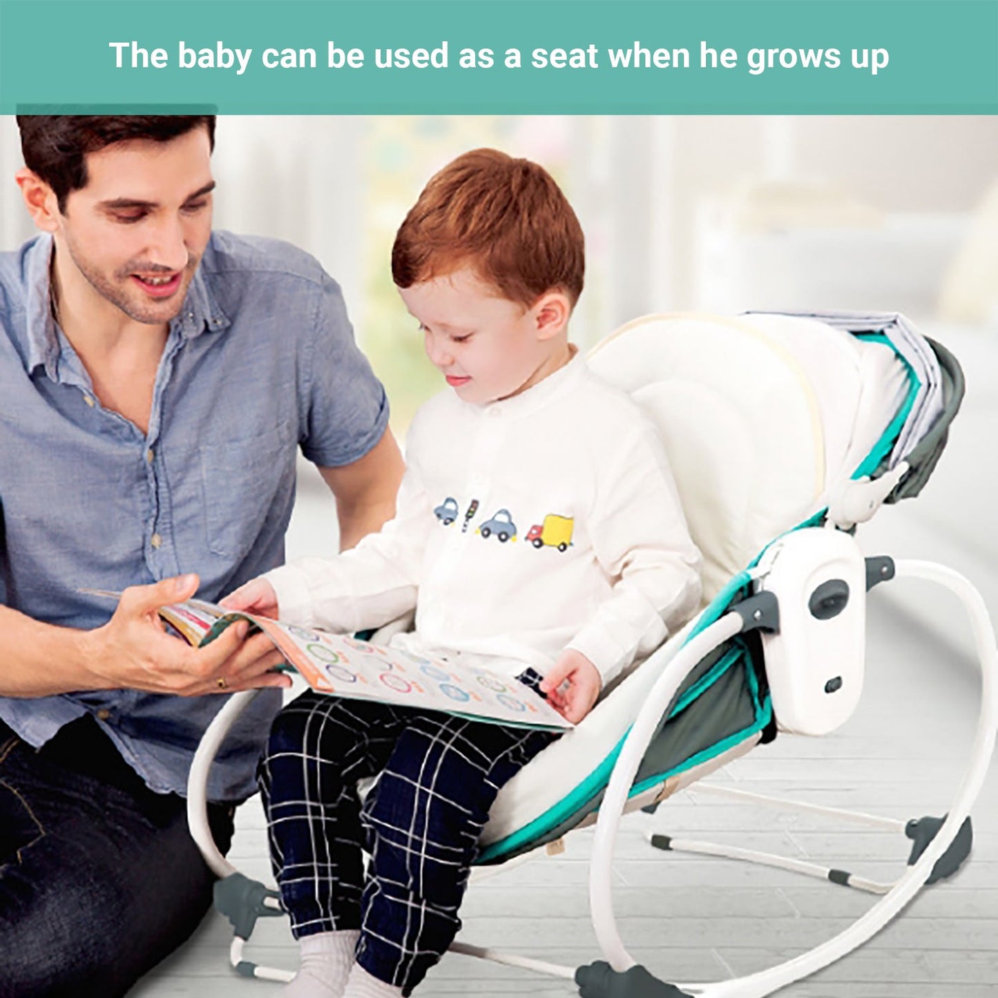 Truboo 5 In 1 Baby Rocker Infant Swing Chair Newborn Bouncer Bassinet Bed