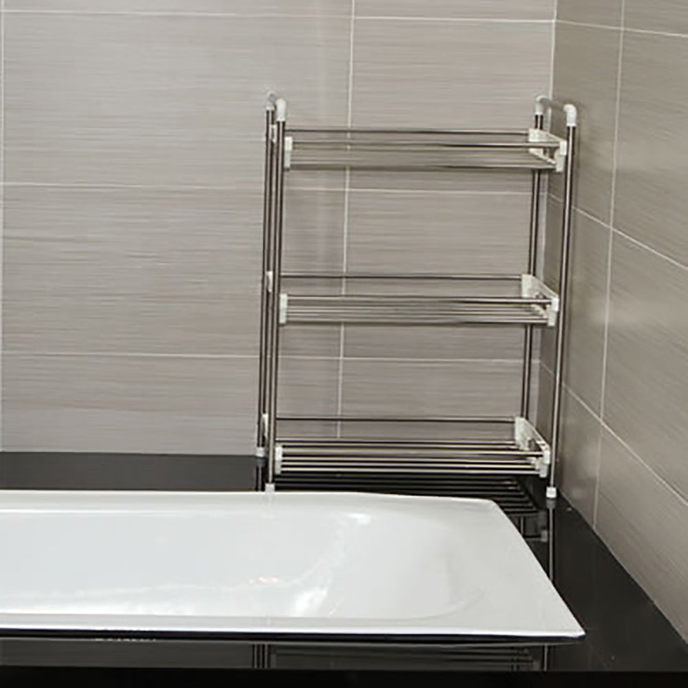 Kitchen Storage Rack Spice Bathroom 3 Tier Organiser Stainless Steel Shelf Jar