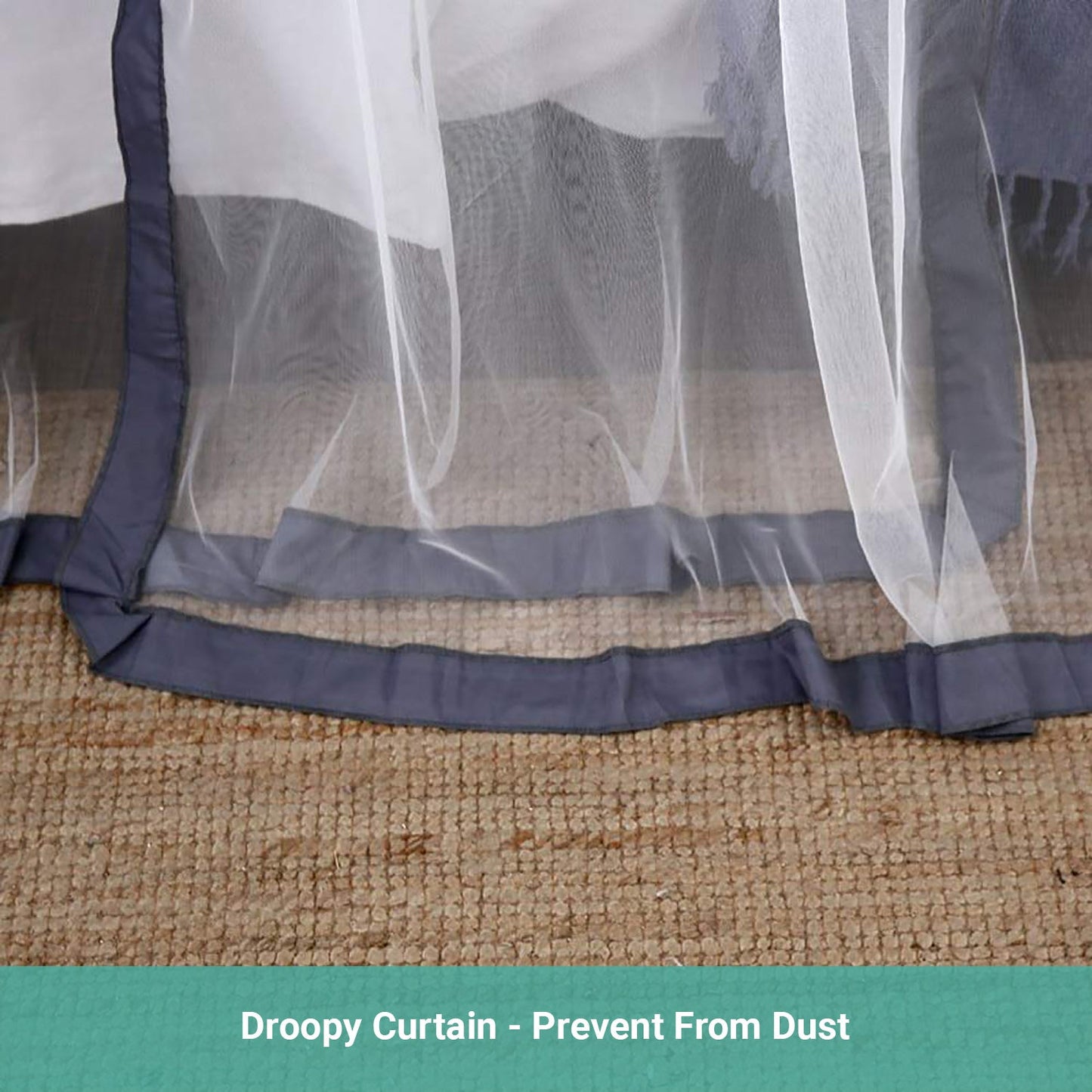 Lecluse Romantic Mosquito Curtain 4 Corner Bed Canopy King Queen Size Netting
