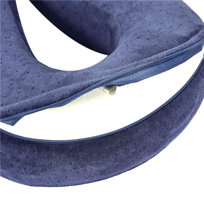 2x Travel Neck Pillow Memory Airplane U Shaped Cushion Support Plane Washable