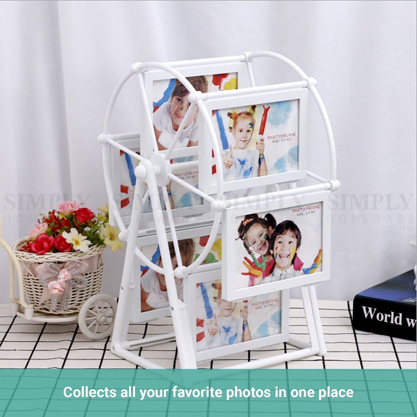 Lineguard Ferris Wheel Photo Frame Rotating Picture Platform Windmill Display