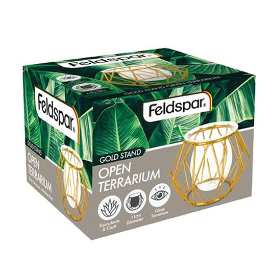 Terrarium Vase Gold Stand Glass Bulb Wire Frame Home Garden Succulents Modern