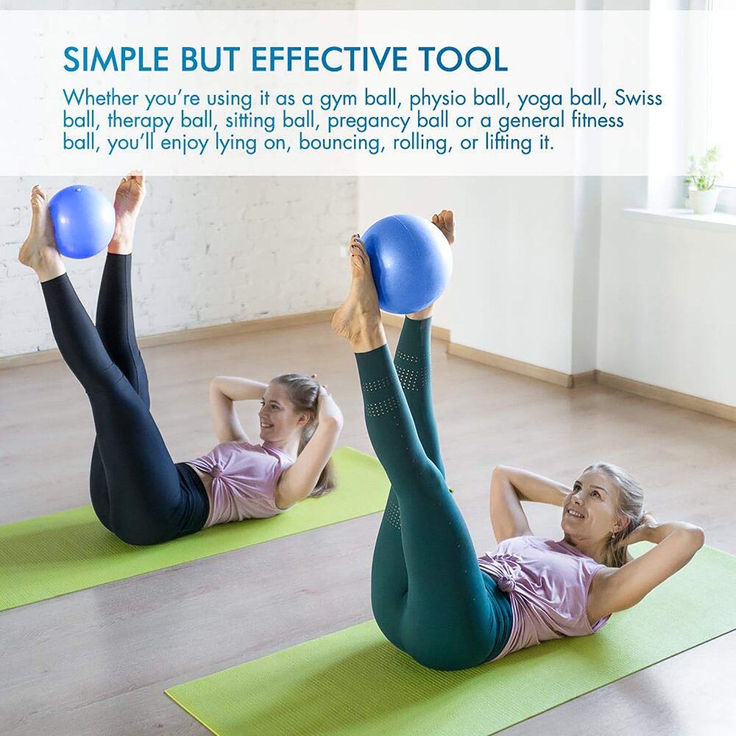 Permafit Yoga Spiky Ball Gymnastic Exercise Fitness Balance Strength With Pump