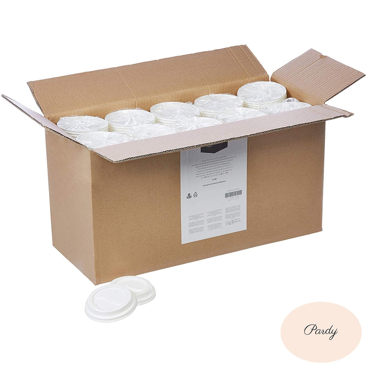 Pardy Disposable Coffee Cup Lids Plastic 4oz 8oz 12oz 16oz Takeaway Hot Drink