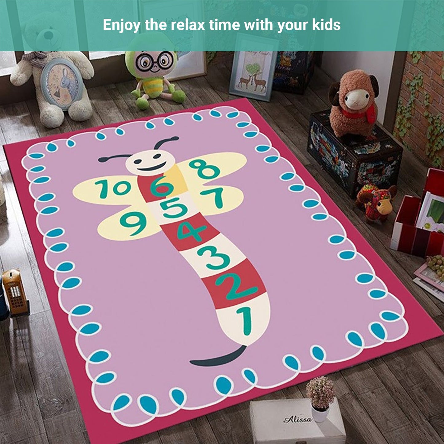 Truboo Kids Play Area Rug Velvet Carpet Baby Crawling Mat Bedroom 200x300cm