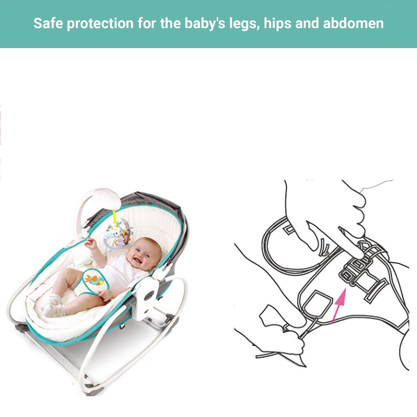 Truboo 5 In 1 Baby Rocker Infant Swing Chair Newborn Bouncer Bassinet Bed